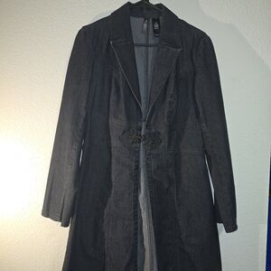 Women's Black Denim Coat